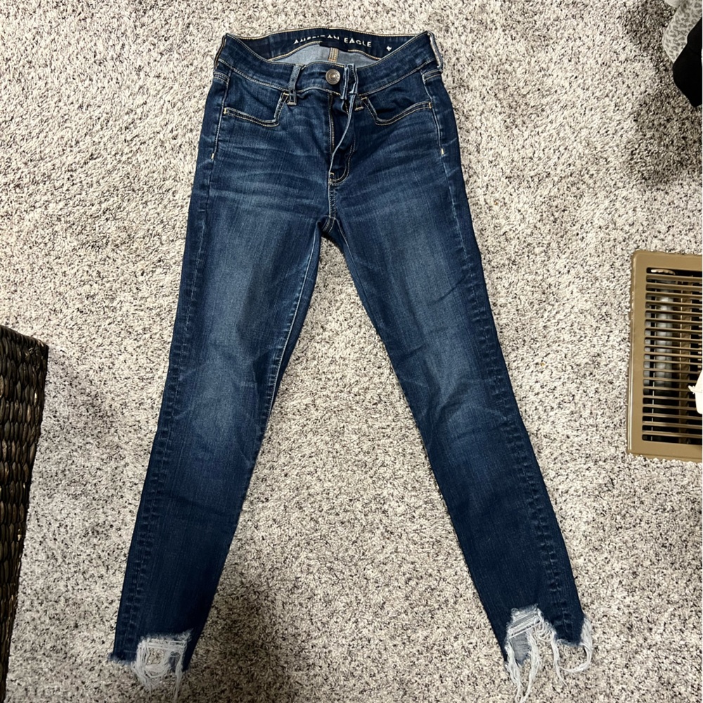 American Eagle distressed ankle skinny jeans